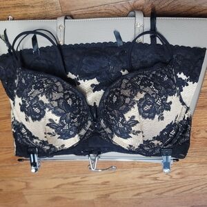 Victoria's Secret Very Sexy Push-Up Bra (38C) w/ matching Garter Skirt (L)
